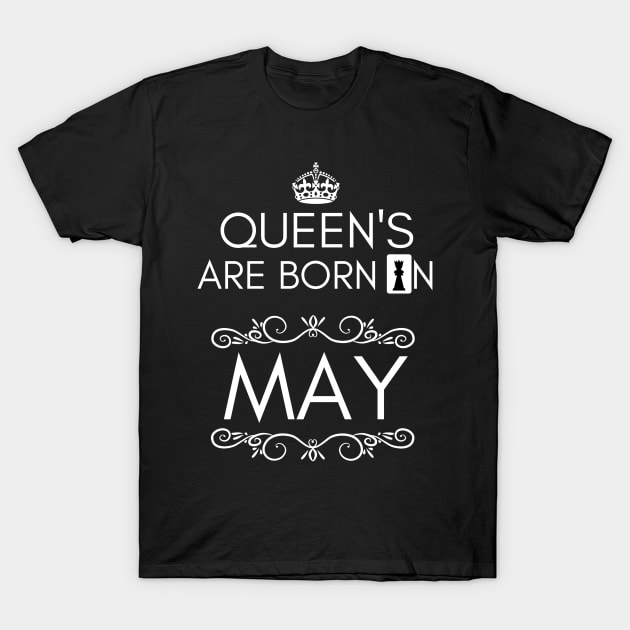 Queen's  Born In May Gift Idea May Birthday T-Shirt by giftideas